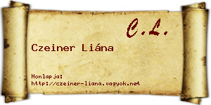Czeiner Liána névjegykártya